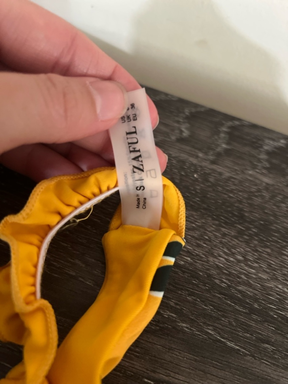 Black and Yellow Ruffle Bikini - Picture 2 of 6